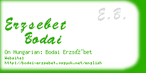 erzsebet bodai business card